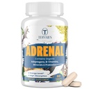 肾上腺素辅助剂 -- -- 配有Rhodiola Rosea、Ashwagandha、Holy Basil和Eleuthero-Mood的Cortisol补充剂和对女性和非GMO的能源支助,60个Vegan牌匾