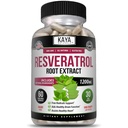 Kaya Naturals - Resveratrol Capsules - 抗衰老补充剂 - 有脑支持的抗氧化剂 - 最大效益 - 60 Veggies Capsules
