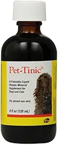 辉瑞动物 Pet-Tinic Vitamin-Mineral 狗和猫的补充,由辉瑞动物公司制作 4-Ounce