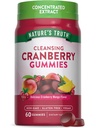 大自然的真相 Cranberry Gummys QQ60 伯爵 Vegan, Non-GMO & Gluten Free Supplement QQ Cranberry Mango Flavor