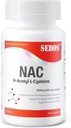 N-Acetyl Cysteine (NAC) 600mg, 100 Veg Capsules - 非 GMO, Gluten Free 的补编
