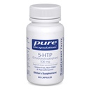 纯封装 5-HTP 100 mg - 脑健康,睡眠调控和Appetite支持 * - 5-Hydroxytryptophan - Gluten Free & 非GMO - 60 Capsules