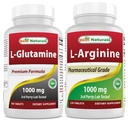 最佳天然L-Glutamine 1000毫克和L-Arginine 1000毫克