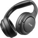TOZO HT2混合活动噪声 取消耳机,无线过耳蓝牙耳机,60H 播放时间,Hi-Res音频自定义 EQ 通过App Deep Bass Compfort Fit Ear Cups,为内务办公室旅行黑色