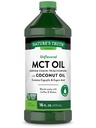 Nature's Truth MCT Oil QQ 16 fl. oz QQ Keto, 与椰子 Oil QQ Vegan, Non-GMO 和 Gluten Free Supplement 共同推出的无味公式.