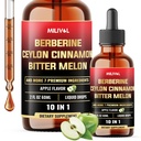 10in1 配有锡兰锡桂酸麦芽的液滴贝贝林 姜汁姜汁 Gymnema Sylvestre and More - 2 Fl Oz