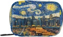 药盒 7日星里夜空城药盒 包包 旅行药盒组织者 包包 配有Zipper Portable Weekly Case Contract 大小 维生素补充剂持有者
