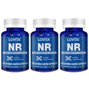 Lovita NR (Nicotinamide Riboside) 350 mg, NAD 配有 Trans-Resveratrol 和 Betaine 的 NAD 补充, 推广 NAD 附加水平, 健康老化, 30 Vegan Enteric-Coed Capsules (Pack of 3)