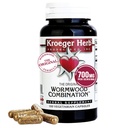 Kroeger Herb 产品, Wormwood Herb, Black Walnut, Clove, Quassia, Worm Wood Detox Cleanse - 蔬菜卡普尔,非GMO, Gluten Free, 无防腐剂或填充剂 - 100 Capsules, 在美国制造