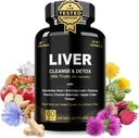 1 liver Cleanse Detox & 修理公式中的32个,配有 Apple Cider Vinegar, Milk Thetle 补编, Artichoke, Dandelion Root 补编 - Non-GMO & Vegan Herbal Liver 支持与修理