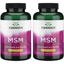Swanson Msm 1000 mg 120 caps (2 Pack) (英语).