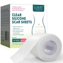 Silicone Scar Sheets, Clear Silicon Gel Scar Sheets, Invisible Scar Tape(1.6"×120"Roll-3M),外科刀疤带,医学等级,C科刀疤切除 Sheets for C科, 乳房, Koloid等人.