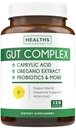 坎迪达支持(120 Capsules) - Caprylic Acid, Oregano Oil & Probiologics 帮助维持Yeast和坎迪达已经正常的水平 - Vegetarian,非GMO 肠道补充 - Gut Cleanse(无药丸)