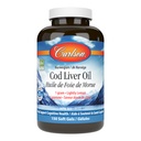 Carlson - Cod Liver Oil Gems,460 mg Omega-3s + 维生素A & D3,Wild-Caught 挪威北极Cod-Liver Oil,可持续来源的北欧鱼油盖,柠檬,150软宝石