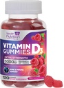 维生素D3 Gummys 5000 IU(125 mcg) - 三重强骨与免疫支持,维生素D Gummy 膳食补充,自然莓 D 维生素补充,Raspberry Flavored, Non-GMO - 120 Gummys