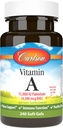 Carlson - 维生素A, 15000 IU Palmitate(4500 mcg RAE),视觉健康,健康皮肤,240软胶