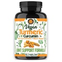 Vegan Turmeric Curcumin with Black Pepper 提取(60 Veggie Capsules-2月供应),95% Curcuminoids - 所有天然强抗氧化剂,用于联合支持和救济(1-瓶)