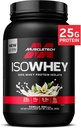 肌肉技术ISO Whey Isolate蛋白粉, 香草 - 精肌肉增益的健身增益, 体积增益与恢复 - 25g 蛋白质, BCAA, EAA & 0 添加糖 - 2lbs