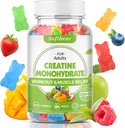 软熊 5000mg Creatine 单水合物 Gummys for Men Women, Vegan Creatine HCL 补充 肌肉建构器前工作 Gummys 强度 混合火焰 60 计数