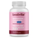 BESTVITE Glucosamine Chondroitin MSM 500/400/100 / Capsule (240 Capsules) 具有专利的 OptiMSM - 联合支持最大强度公式 - 无 Stearates - Gluten Free - 非 GMO