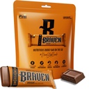 Braven Bar 巧克力能源酒吧(1.59 oz, pack of 10) – Energy Chews with 5g Protein – On-the-Go Energy Snacks for Running, Hiking, and Sports – Gluten Free Snacks for 持久能源靴