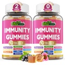 10 in 1 Immune Support Suppless Gummys, w/Echinacea, 老年莓维生素C和锌,硒,维生素D3 5000IU, 镁, Daily Immune Boster 多维他明,用于抗氧化剂骨能源, 2 Pack