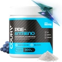 COURA Pre Workout Berries Flavor 300g - 10.5 Ounces - 蛋白质粉末 - 能量靴 - 支持焦点和耐力 - Cordyceps - 运动员理想 - Gluten-free
