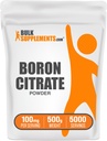 Bulk Assupports.com Boron Boron Borrate Powder - Boron Assuppose for Men and Women, Food grade - Bones and Joints Support, 每人100mg, 500g(1.1磅)(包1)
