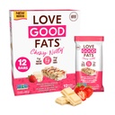 爱好好胖子 Chewy Nutty White 巧克力味的草莓 Keto Bars - 低碳蛋白肉馅饼 - 12包(每个酒吧1.59oz/45g)