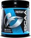 肌肉Feast Vegan BCAA 粉末 4:1:1 倍率 Keto Friendly Sugar Free Wind Workout Recover, Blue Ice Pop, 300g