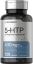 Horbäach 5HTP 400mg Capsules = 120 Counter = 额外力量补充 = NO-GMO, Gluten Free = 5 Hydroxytryptophan