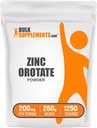 Bulk Assupports.com 锌矿石粉 - 锌矿补充品,用于免疫支持 - Gluten Free, 每人200mg, 250g (8.8 oz) (Pack of 1).
