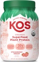 KOS有限版植物蛋白粉,草莓梦 - 有机培亚蛋白混合剂,Vegan超食品富含女性和男性维生素和矿产品 - 无乳制品,大豆,格卢滕 - 24种服务