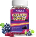Quercetin Gummys 1200MG, Quercetin Gummys with Bromelain, Zinc Vitamin C, Quercetin 补充 Gummys for Adult & Kid, 60 Vegan Gummys (中文(简体) ).