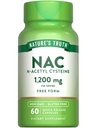 Nature's Truth NAC Supplement → N 乙酰Cysteine → Free Form 氨基酸 → 1200 mg → 60 Capsules → Non-GMO 和 Gluten 免费补编