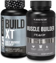Jacked Factory Building-XT 每日肌肉构建器和性能增强器(60 Capsules)和基本肌肉建筑增殖增殖剂(30 Capsules)