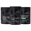 体育研究L-Glutamine(100名服务员)、Creatine Monohydrate(60名服务员)和带有Probiotics & Ginger(90名服务员)的消化酶 -- -- 所有非GMO验证、Vegan & Gluten Free
