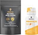 蜜蜂与你 Propolis Shoot 12 Bottles and Bee Pollen Bundle, 自然补充 蜜蜂 Propolis, 抗氧化剂,蛋白质,维生素,氨基酸, 成人,女性,我