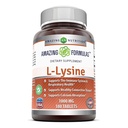 惊人的L-Lysine 1000 Mg 氨基酸补充 QQ Tablets 非GM0 QQ Gluten-Free QQ 在美国制造 (Pack 180 Counter)