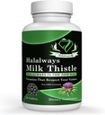 Halalways Milk Thetle认证的Halal Supplement Milk Thetle Liver Detox 补充 Gentle Herbal Liver 男女清洁剂 - 肝脏健康支持 - 非GMO