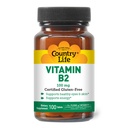 乡村生活维生素B2 100mg Riboflavin 补编 – Boosts Energy Production and Supports Cell 函数, Gluten-Free, Vegan, Kosher, Halal – 没有防腐剂, GMO 或人工火焰, 100 计数