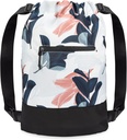 Flex Cinch Drawstring Gym Bag for Women with Graphic Design – 持久轻量级 Gym Cinch Bags – Great for Gym Bag, Traveling, and Overnights – 海军/科拉尔 - 瓜瓦叶