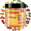 维生素B2 Gummys,维生素B2 Riboflavin Gummys 400mg,米格拉因救济和头痛 Riboflavin Vitamin B2 Gummys,Soy & Gluten - Free,90 儿童与成年人维生素Gummys
