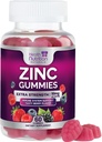 锌类补充物50mg 古米 - 最大强度皮肤健康和免疫支持 Gummy, Vegan, Non-GMO & Gluten Free - 最佳锌类补充物 Anti-oxidant & Bone Health Chewable Tasty Berry Flavor - 60 Gummys