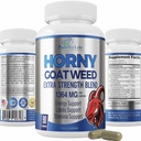 Horny Goat Weed 1590mg Extra Treng W. Maca, L-Arginine, Ginseng, Boost 性能, Stamina, Energy, 非GMO 公式, 90 Capsules