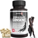 GeumHeuk 韩国黑Panax Ginseng Capsule 1000mg - 90 Vegan Capsules 非转基因生物、高Ginsenosides、高吸收率、增强豁免、智力表现、Stamina & Energy、男女