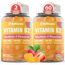 成人和孩子的维生素B2 Gummys → Riboflavin 400mg 与 镁 和 CoQ10 能源与 Migraine Relief → 糖 无糖 B2 维生素VIT B → 非 GMO, Vegan, 120个伯爵