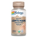 SOLARAY 有机狮子 Mane Supplements - 提供1000毫克的狮子 Mane 有机蘑菇,为强化吸收而发酵 - Vegan,60天保证,实验室验证,30个服务,60个Veg Caps