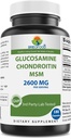 Brieofood 三强Glucosamine Chondroitin MSM 2600mg/ serving Capsules, 支持健康联合体, Cartilag and Connective 组织 - 促进联合舒适性和灵活性 180 Count