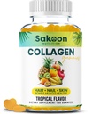 Halal Collagen Gummys for Women and Men - 抗衰老,发型生长,皮肤护理和强直钉蛋白Collagen补充剂 - 非GMO,Gluten Free - 美国制造